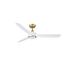 Kendal Lighting AC41252-BRS-WH Aquilo 22W 52" Blanc Ventilateur de plafond