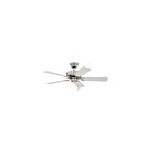Ventilateur de plafond 42" Kendal Lighting Builder'S Choice AC6842-SN 5-lames nickel satiné