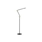 Kendal Lighting FL8701-BLK-BRS Dovu 8W Noir et laiton Lampe sur pied