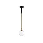 Suspendu Kendal Lighting Ambience PF100-1L-BLK-BRS 1-lumière 40W Noir