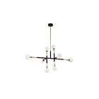 Suspendu Kendal Lighting Ambience PF100-8L-BLK-BRS 8-lumières 40W Noir