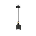 Suspendu Kendal Lighting Axis PF110-BLK-BRS 1-lumière 60W Noir