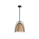 Suspendu Kendal Lighting Vilia PF119-BRS-BLK 1-lumière 100W Noir