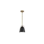 Mini suspendu Kendal Lighting Vilia PF125-BLK-BRS 1-lumière 100W Noir