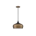 Suspendu Kendal Lighting Orian PF131-BRS-BLK 1-lumière 100W Noir