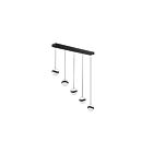 Plafonnier suspendu LED Kendal Lighting Mystyke PF145-5LBR-BLK 30W noir