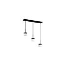 Barre Kendal Lighting Nuon PF150-3LBR-BLK 75W 3-lumières noir