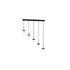 Barre Kendal Lighting Nuon PF150-5LBR-BLK 125W 5-lumières noir