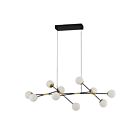 Suspendu LED Kendal Lighting calipso PF211-10L-BLK-BRS 10-lumières 55W Noir