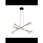 Suspendu LED Kendal Lighting calipso PF211-8L-BLK-BRS 8-lumières 45W Noir