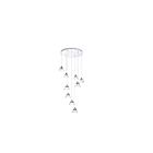 Suspendu LED Kendal Lighting Geo PF213-9LPA-CH 54W 9-lumières chrome