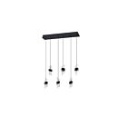Kendal Lighting PF265-6LRT-BLK Silhouettes 6-Lumières 50W Noir mat LED Suspendue