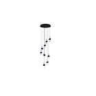 Kendal Lighting PF265-9LPA-BLK Silhouettes 9-Lumières 64W Noir mat LED Suspendue
