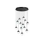 Kendal Lighting PF279-13LPA-BLK Marin 27W Noir Suspendu CCT Sélectionnable