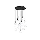 Kendal Lighting PF280-13LPA-BLK Luce 66W Noir Suspendu CCT Sélectionnable