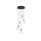 Kendal Lighting PF280-5LPA-BLK Luce 44W Noir Suspendu CCT Sélectionnable