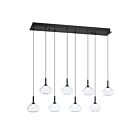 Kendal Lighting PF280-8LRT-BLK Luce 28W Noir Suspendu CCT Sélectionnable