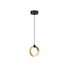Suspendu Kendal Lighting Circols PF328-1L-BLK-BRS 9W Noir et laiton