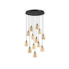 Kendal Lighting PF330-13L-C-BRZ Oriana 52W Noir Suspendu CCT Sélectionnable