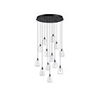 Kendal Lighting PF330-13L-C-CLR Oriana 52W Noir Suspendu CCT Sélectionnable