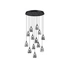 Kendal Lighting PF330-13L-C-SMK Oriana 52W Noir Suspendu CCT Sélectionnable