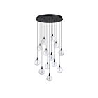 Kendal Lighting PF330-13L-D-CLR Oriana 52W Noir Suspendu CCT Sélectionnable