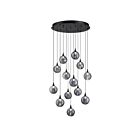 Kendal Lighting PF330-13L-D-SMK Oriana 52W Noir Suspendu CCT Sélectionnable