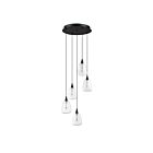 Kendal Lighting PF330-5L-C-CLR Oriana 19W Noir Suspendu CCT Sélectionnable