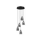 Kendal Lighting PF330-5L-C-SMK Oriana 19W Noir Suspendu CCT Sélectionnable