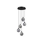 Kendal Lighting PF330-5L-D-SMK Oriana 19W Noir Suspendu CCT Sélectionnable