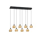 Kendal Lighting PF330-8L-A-BRZ Oriana 30W Noir Suspendu CCT Sélectionnable