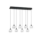 Kendal Lighting PF330-8L-A-CLR Oriana 30W Noir Suspendu CCT Sélectionnable