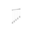 Barre suspendue Kendal Lighting Solaro PF40-5LBR-CH 250W 5-lumières chrome