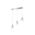 Barre suspendue Kendal Lighting Fybra PF41-3LBR-CH 150W 3-lumières chrome