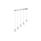 Barre suspendue Kendal Lighting Fybra PF41-5LBR-CH 250W 5-lumières chrome