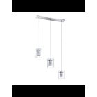 Barre suspendue Kendal Lighting Metro PF44-3LBR-CH 150W 3-lumières chrome