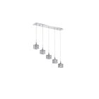 Barre suspendue Kendal Lighting Shimera PF62-5LBR-CH 250W 5-lumières chrome