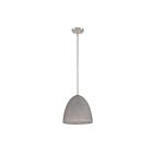 Suspendu à abat-jour de type ciment Kendal Lighting Maysen PF69-1LPE-SN 100W 1-lumière nickel satiné