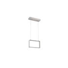 Suspendu LED - Petit Kendal Lighting Quadron PF93-1LS-AL 9W 1-lumière nickel satiné