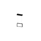 Suspendu LED - Petit Kendal Lighting Quadron PF93-1LS-BLK 9W 1-lumière noir