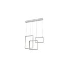 Barre suspendue LED Kendal Lighting Quadron PF93-3LBR-AL 27W 3-lumières nickel satiné