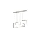 Barre suspendue LED Kendal Lighting Quadron PF93-4LBR-AL 36W 4-lumières nickel satiné