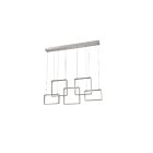 Barre suspendue LED Kendal Lighting Quadron PF93-5LBR-AL 45W 5-lumières nickel satiné