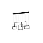 Barre suspendue LED Kendal Lighting Quadron PF93-5LBR-BLK 45W 5-lumières noir