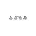 Luminaire de vanité Kendal Lighting Crys VF4200-4L-CH 200W 4-lumières chrome