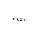 Luminaire de vanité Kendal Lighting Orbitron VF8800-4L-BLK 4-Lumières 160W Noir