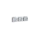 Luminaire de vanité Kendal Lighting Ice-Lava VF9200-3L-CH 81W 3-lumières chrome