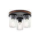 Plafonnier Kichler Barrington 38200 3-lumières 60W noir vieilli