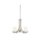 Lustre à 1 étage Kichler Hendrik 1671NI 3-lumières 100W nickel brossé
