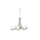 Lustre à 1 étage Kichler Hendrik 1673NI 6-lumières 100W nickel brossé